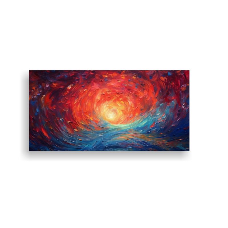 GENERICO - Pintura Abstracta Inspirada En Van Gogh Para Decor 160x80cm
