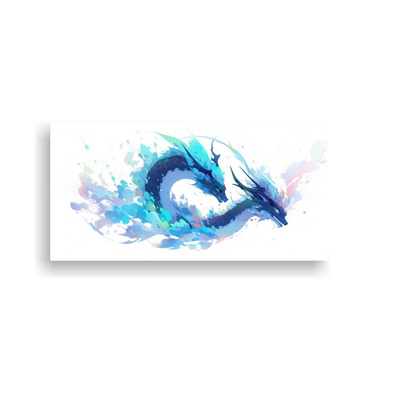 GENERICO - Pintura Equilibrio Visual Dragón Acuarela Colores 160x80cm