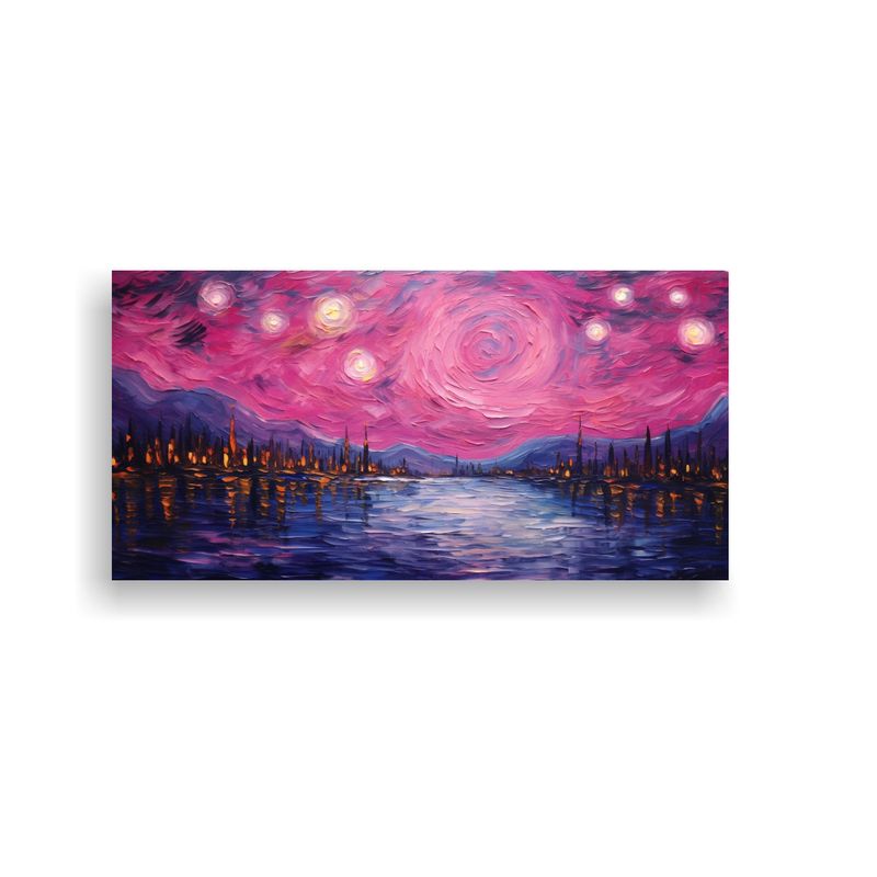 GENERICO - Cuadro Decorativo Con Intenso Patrón Estrellado R 160x80cm