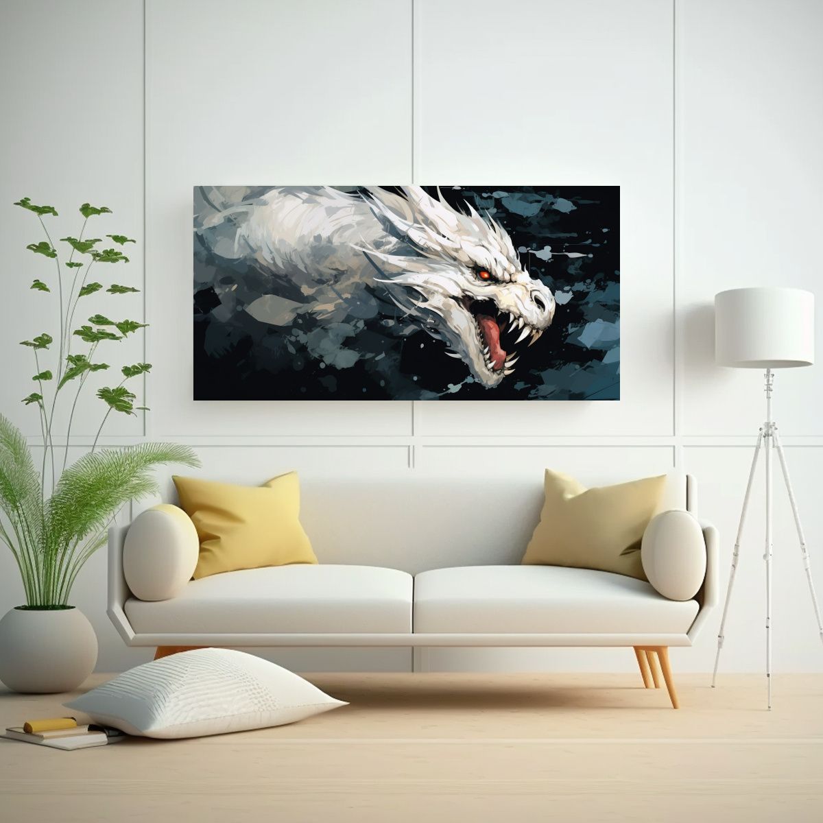 GENERICO - Cuadro De Tela Con Detalles Intrincados De Dragón 160x80cm
