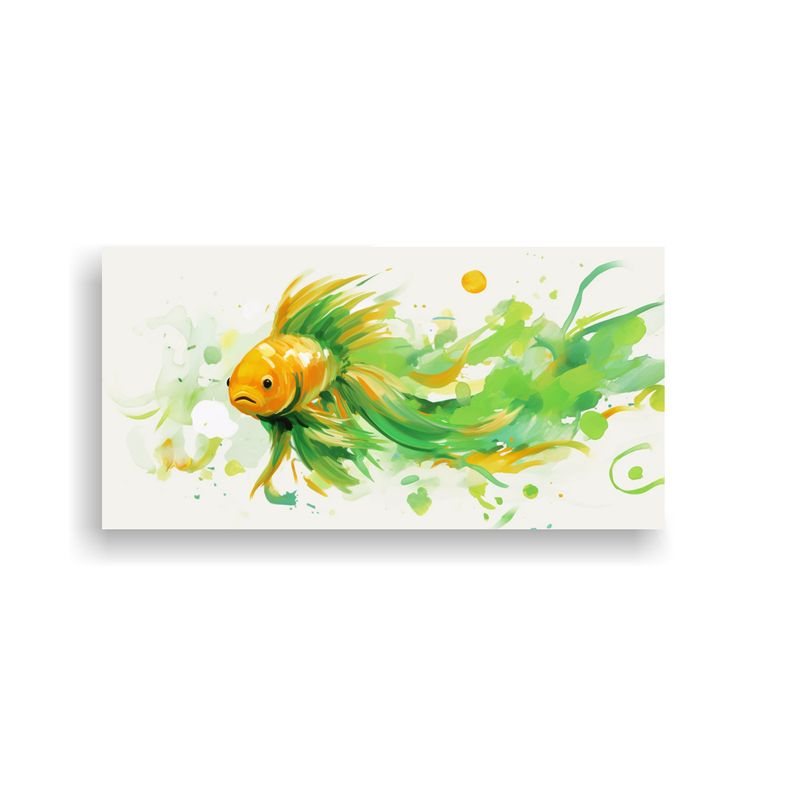 GENERICO - Pintura Decorativa De Un Goldfish En Colores Amari 160x80cm