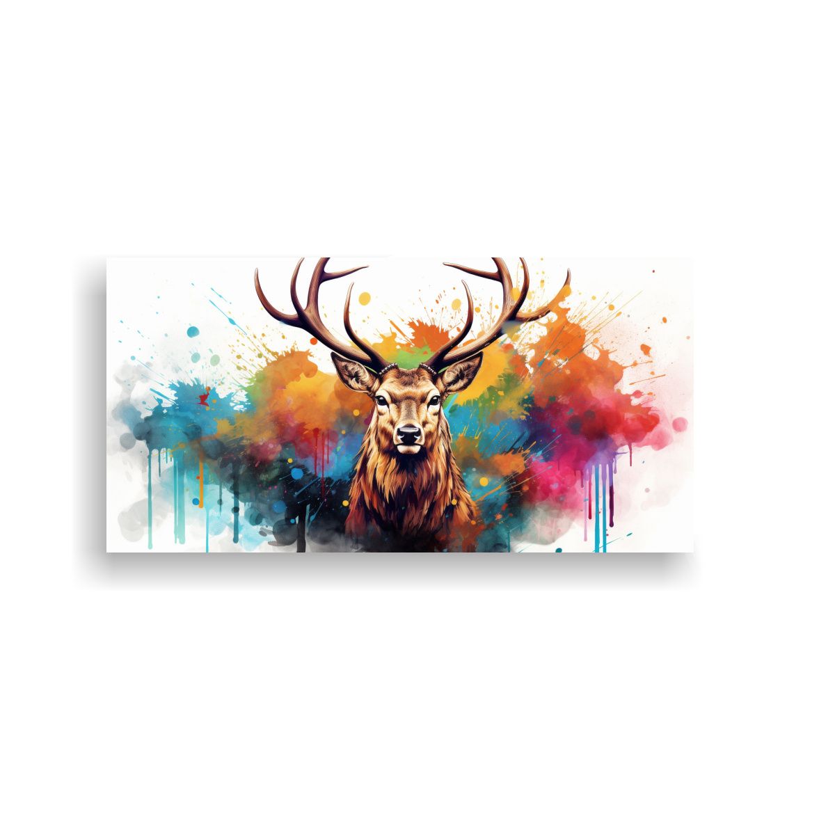 GENERICO - Pintura De Estilo Acuarela Colorida De Brillantes  160x80cm.