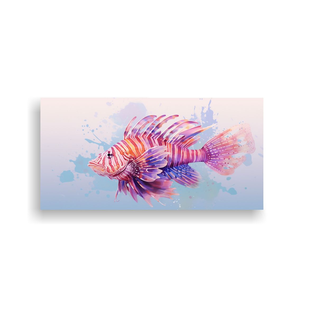 GENERICO - Cuadro Patron Intenso Leon Peces En Tonos Malva Ne 160x80cm