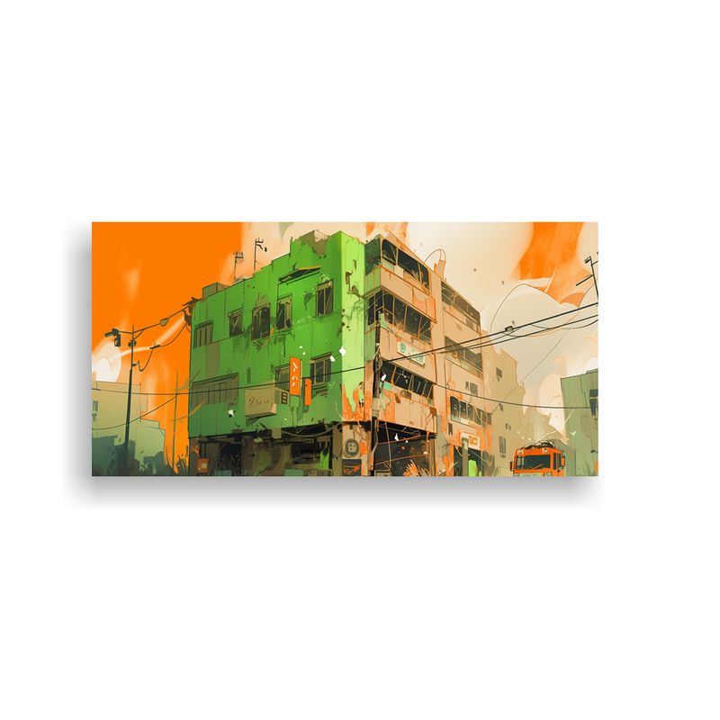 GENERICO - Pinturas Decorativas En Lienzo Fino Santiago En Ch 160x80cm