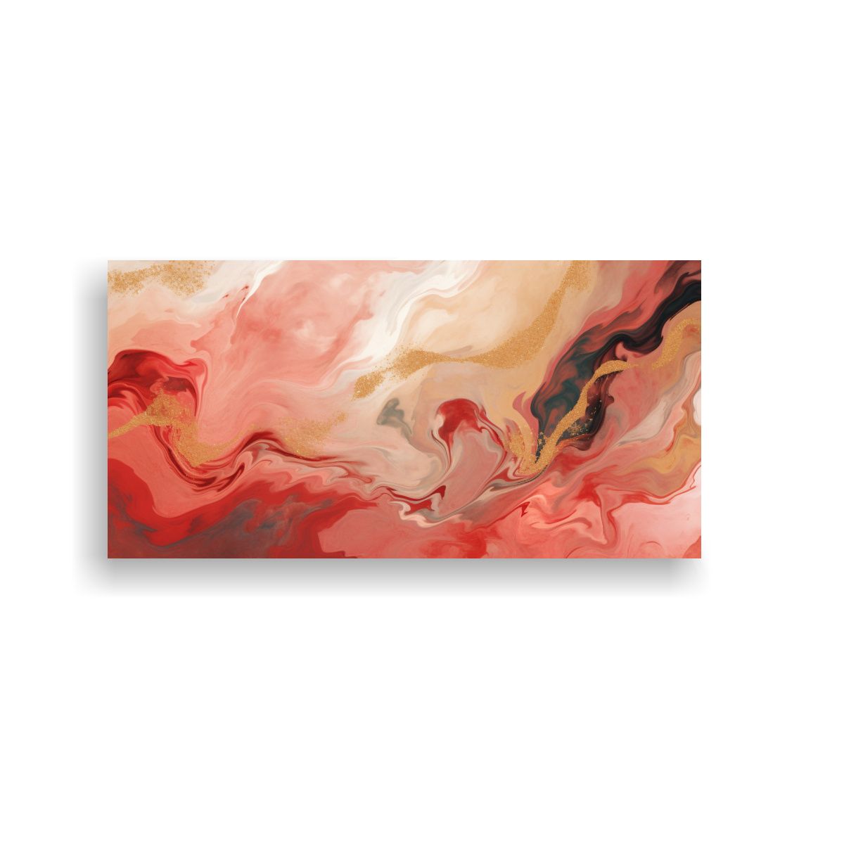 GENERICO - Pinturas De Decoración En Acuarela De Mármol Roj 160x80cm