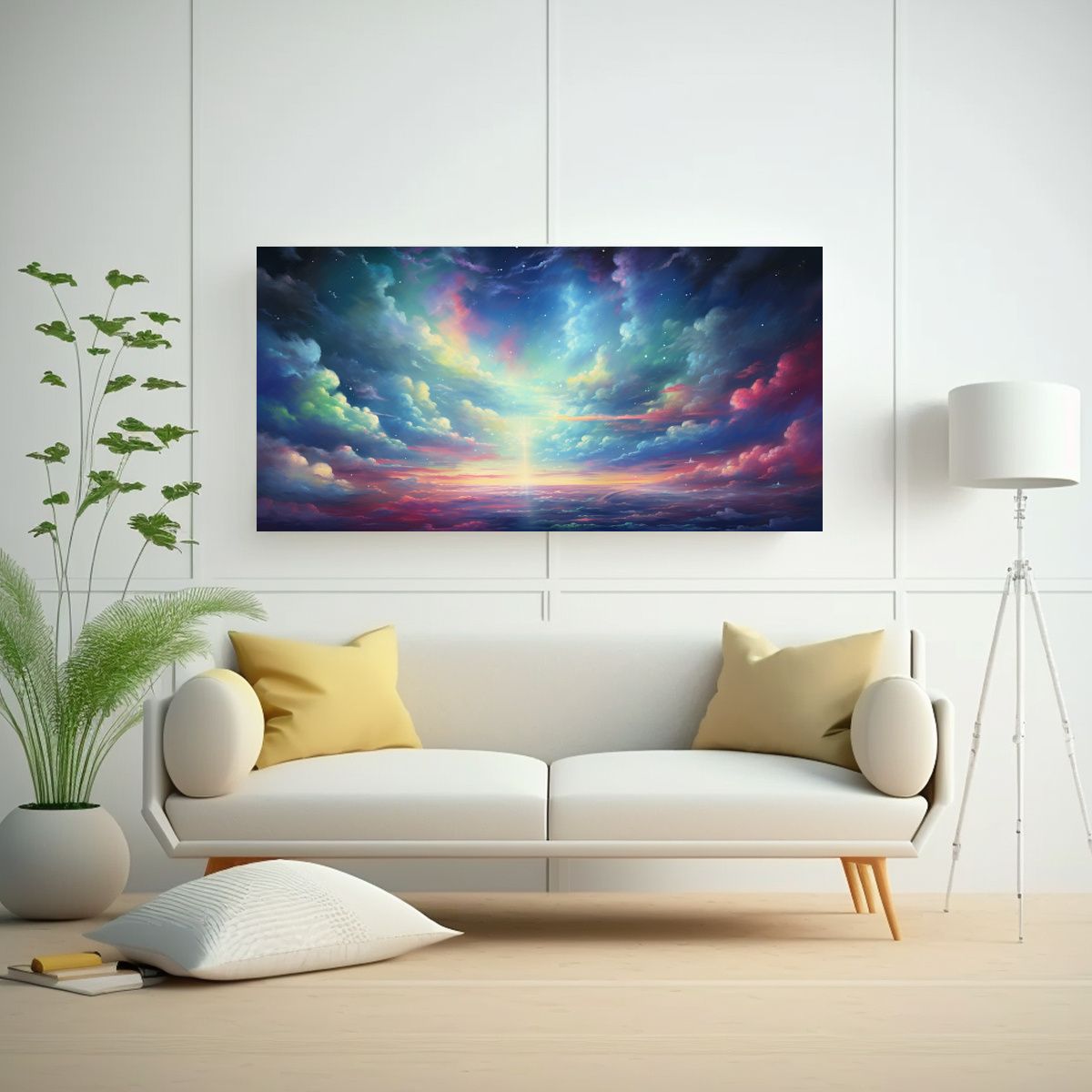 GENERICO - Pintura Decorativa Cuadro Hermoso A Night Sky Wit 160x80cm