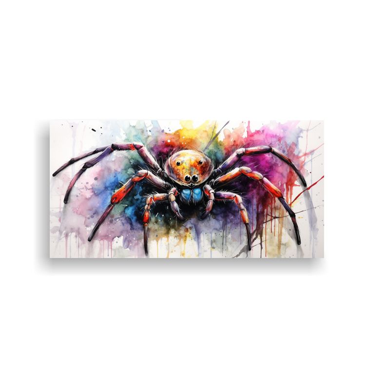 GENERICO - Pintura Minimalista De Araña En Acuarela Colorida 160x80cm
