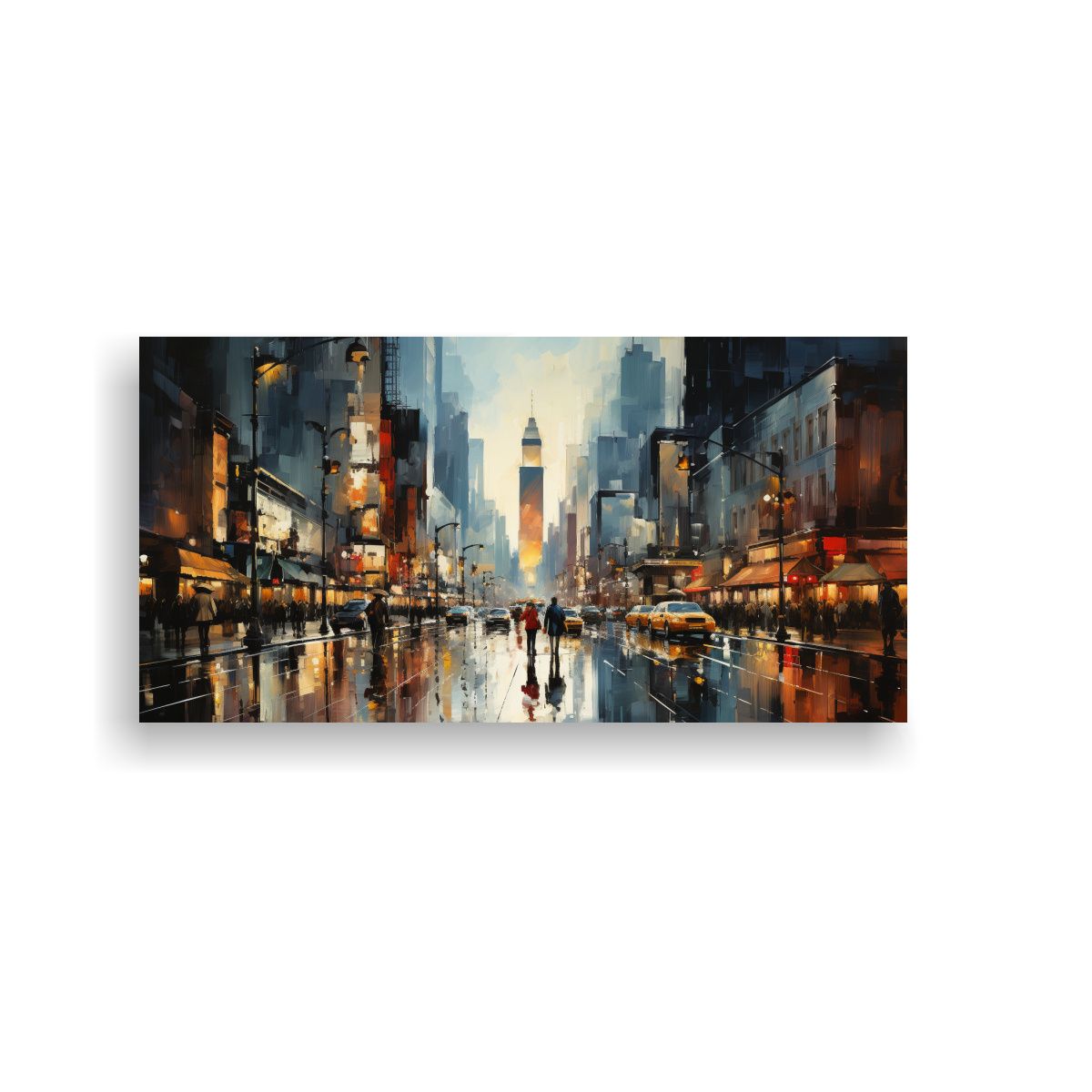 GENERICO - Cuadro Paisajístico De Times Square En Manhattan  160x80cm