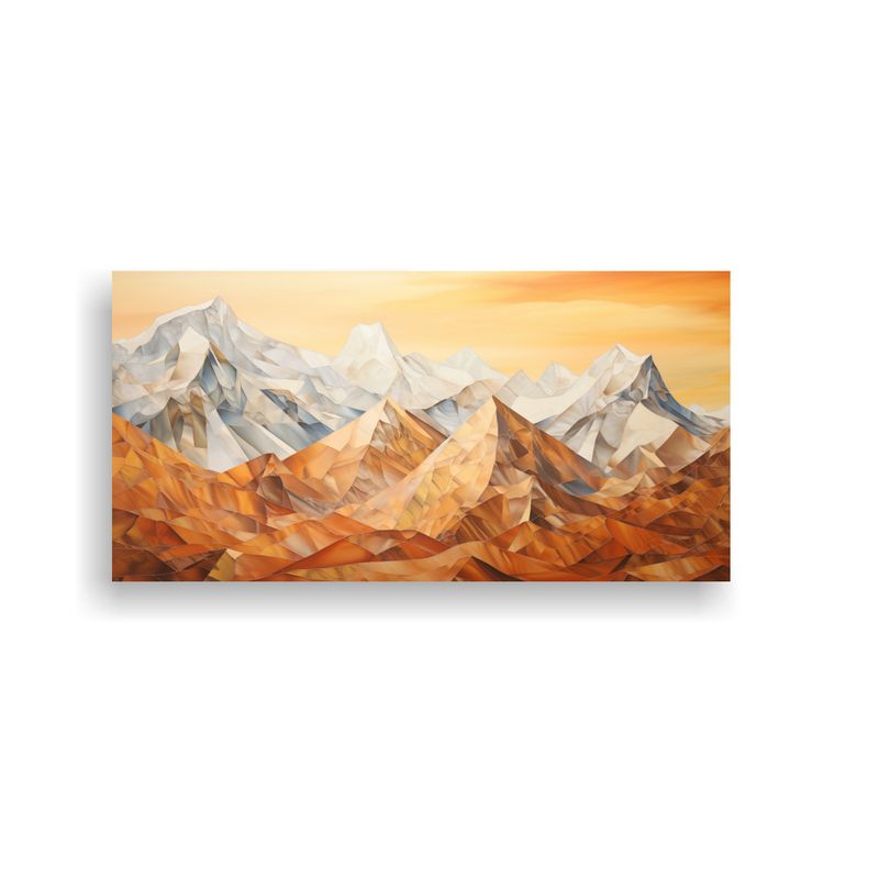 GENERICO - Pinturas De Montañas Famosas Con Tonos Naranjas E 160x80cm
