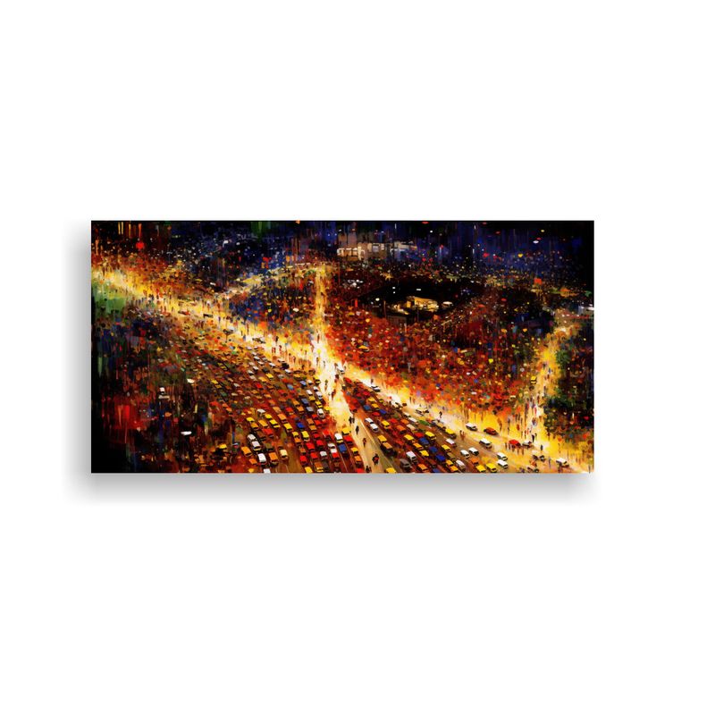 GENERICO - Pinturas Decorativas Red De Autopistas Capturada  160x80cm