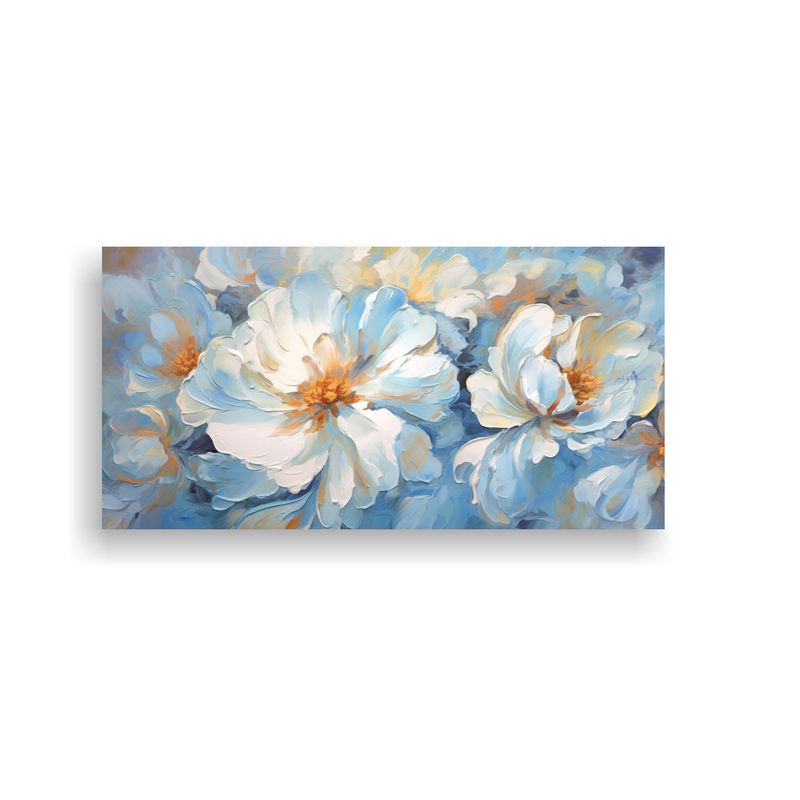 GENERICO - Pintura Floral 3D Con Efecto Visual En Cuadro Azul 160x80cm
