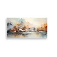 GENERICO - Pinturas Decorativas Paisaje Abstracto Acuarela En 140x70cm