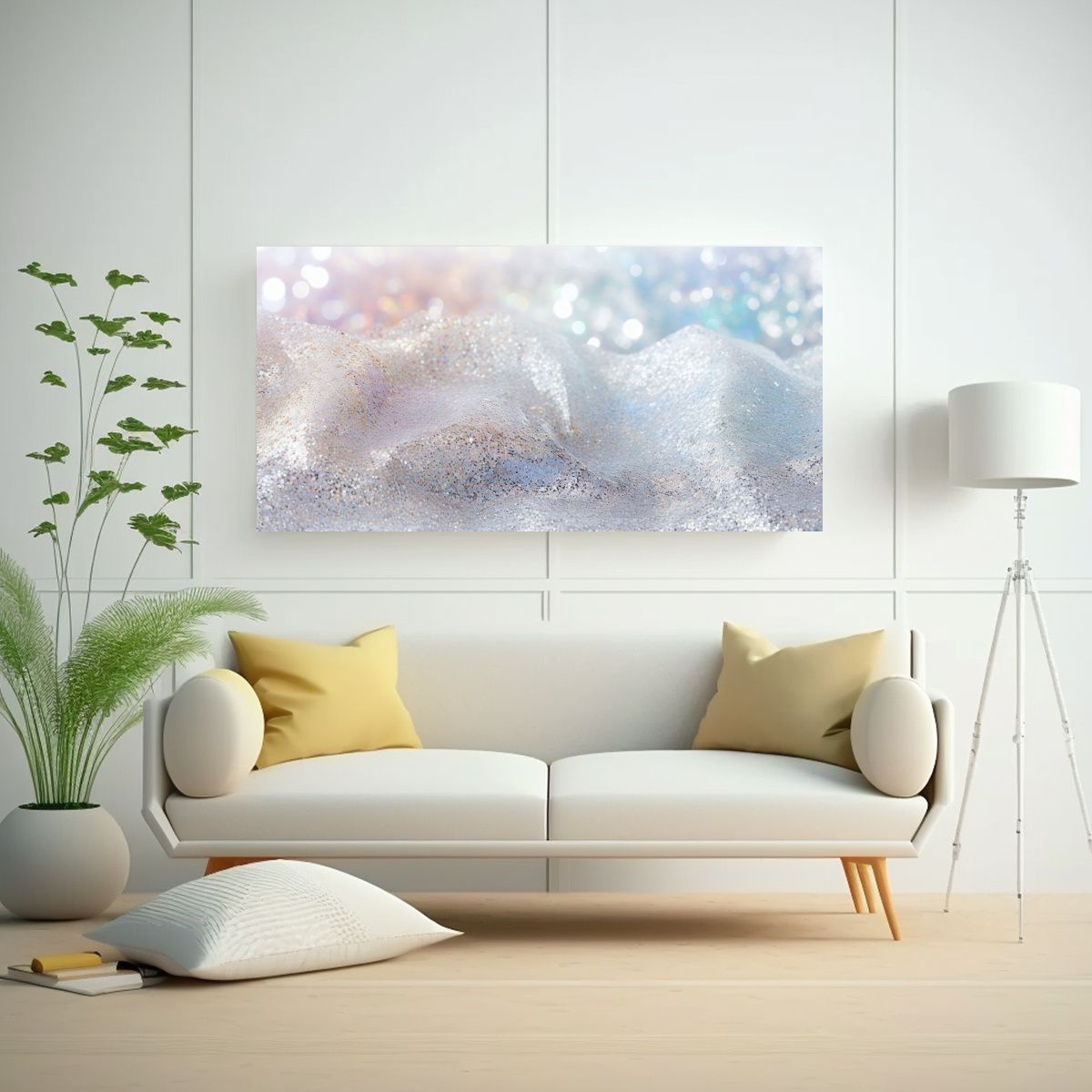 GENERICO - Pinturas Decorativas Con Fondo De Glitter En Plate 160x80cm