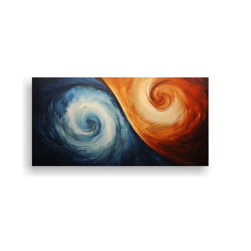 GENERICO - Cuadro Colores Exclusivo Yin Yang En Cosmología 160x80cm