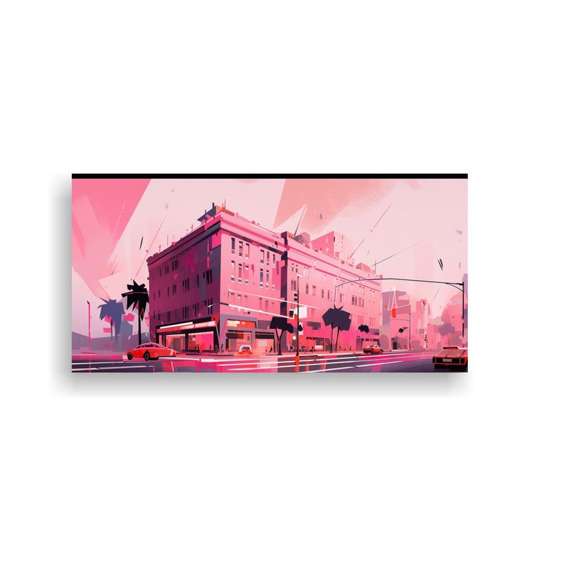 GENERICO - Pintura Decorativa Inspirada En Santiago Chile En 160x80cm