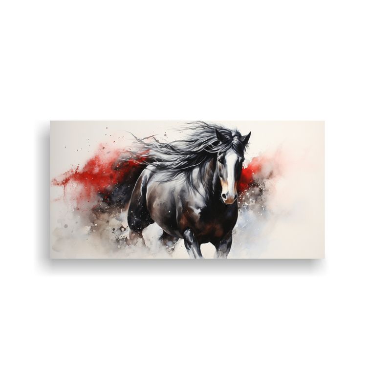 GENERICO - Cuadro Concepto Simple Caballo Shire Acuarela Colo 160x80cm