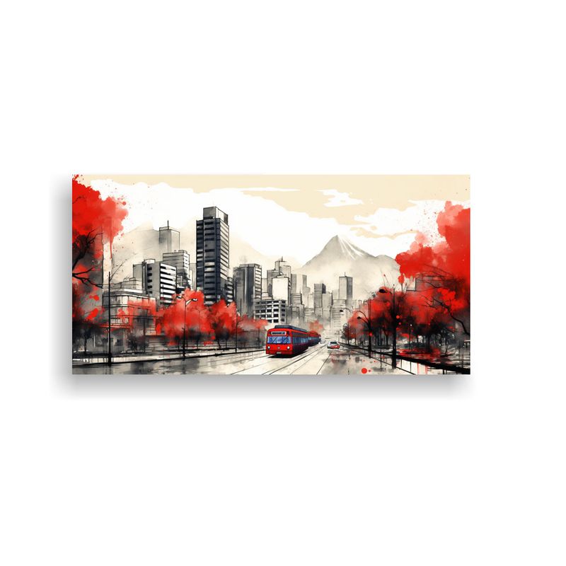 GENERICO - Pinturas De Pared Santiago En Chile En Acuarela Y  160x80cm