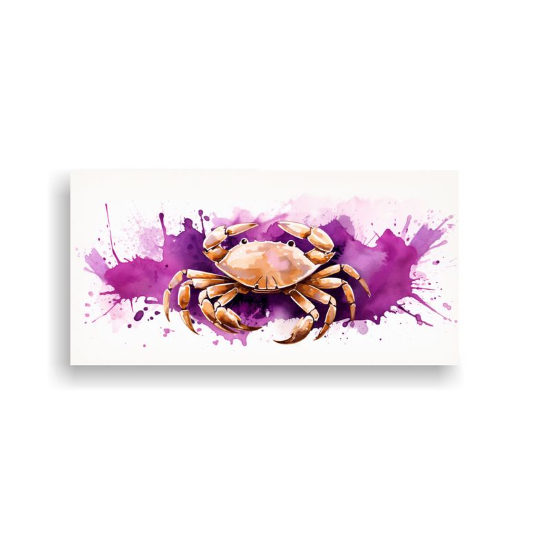 GENERICO - Lienzo Tela Tema Cuarto Cangrejo En Colores Ciruel 160x80cm
