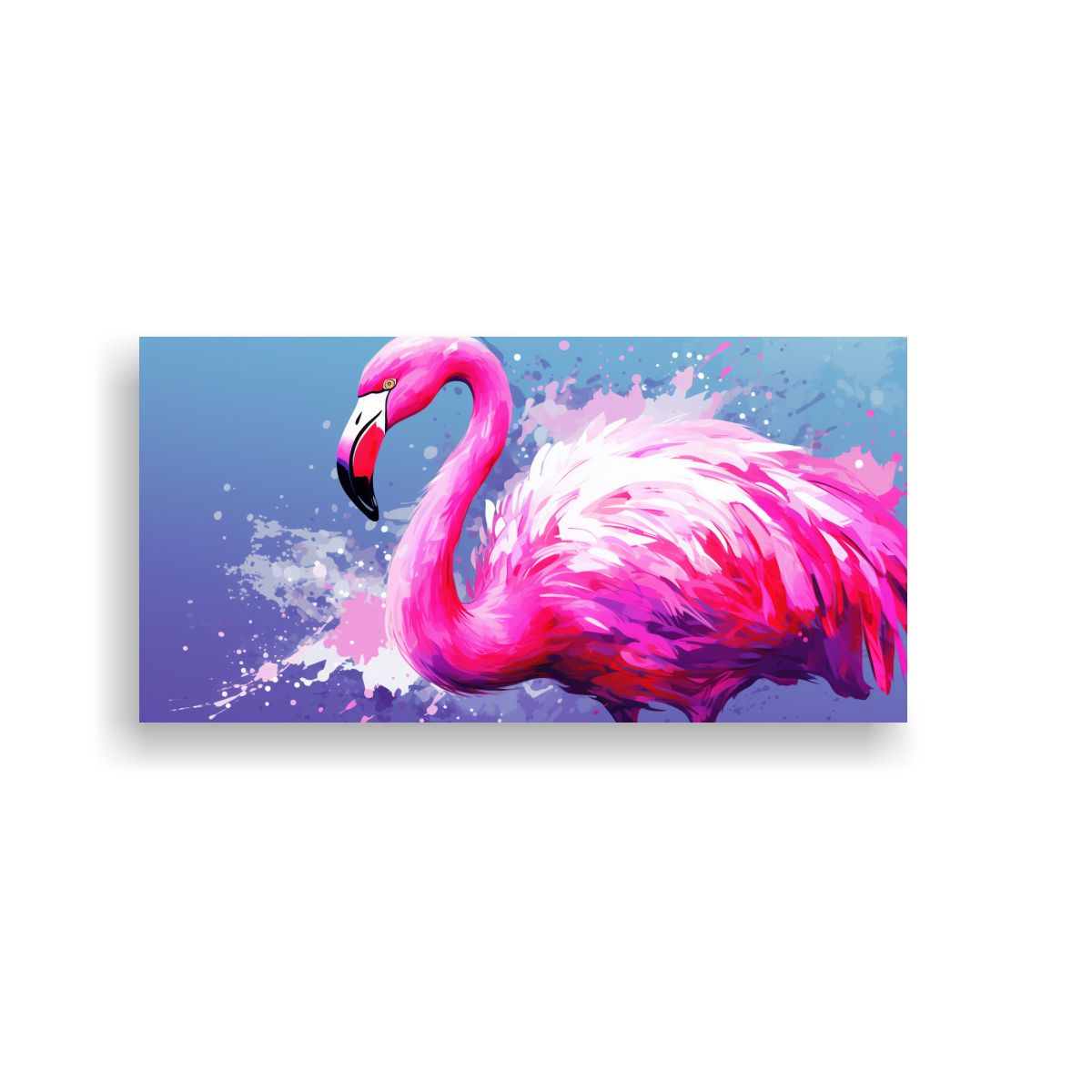 GENERICO - Pinturas De Pared Flamingo Morado Y Rosa Estilo Ne 160x80cm