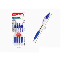 GENERICO - Bolígrafo de Gel Pequeño 4 pcs Negro, Azul YRojo