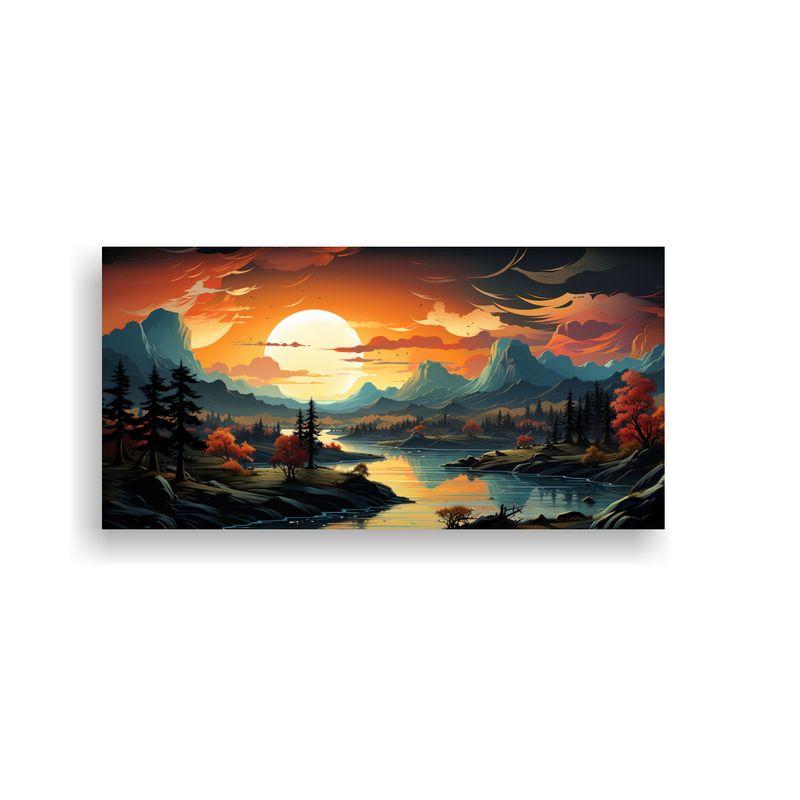 GENERICO - Pinturas Decorativas De Paisajes Abstractos Surrea 160x80cm