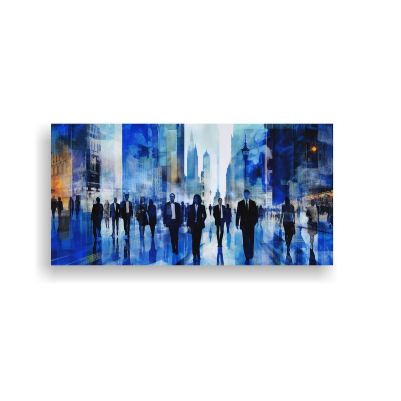 GENERICO - Pintura Mural Abstracta De Personas Borrosas En La 160x80cm