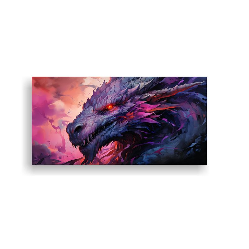 GENERICO - Pinturas De Decoración Estilo Neonoir Con Dragón 160x80cm