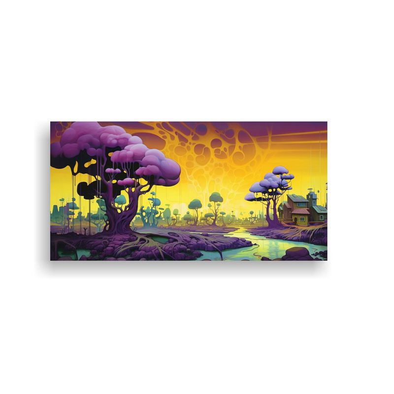 GENERICO - Lienzo De Tela Belleza Natural Mia Púrpura 160x80cm