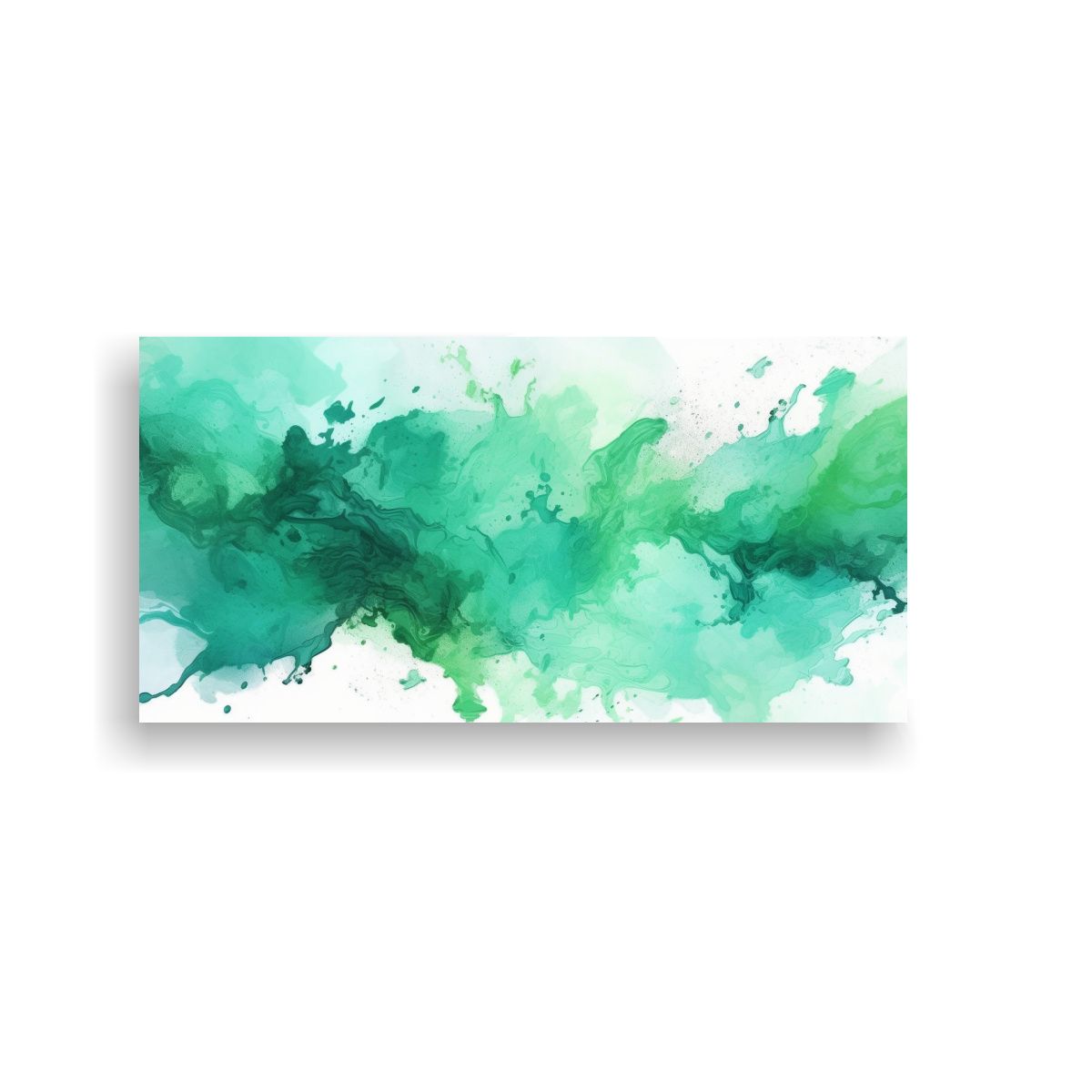 GENERICO - Lienzo De Tela Barato Acuarela Verde Aguamarina E 160x80cm