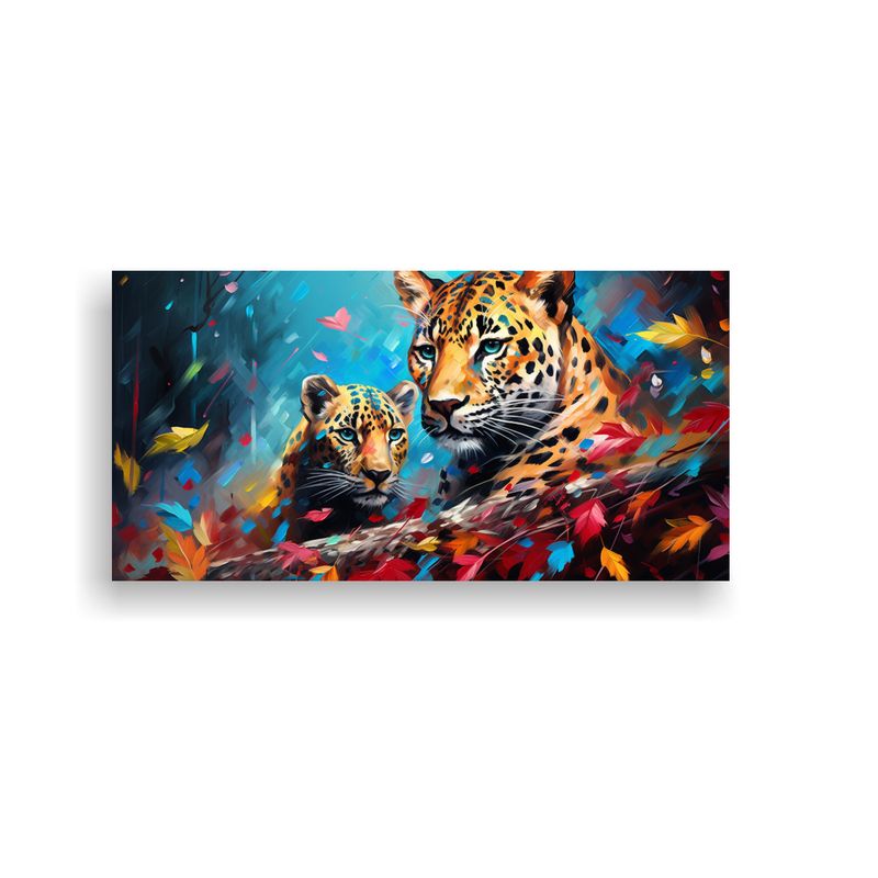 GENERICO - Pintura Al Estilo óleo Estilo Leopardo Colorido E 160x80cm