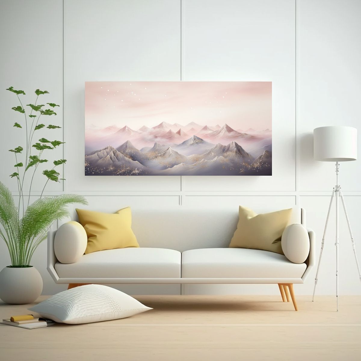 GENERICO - Pintura Surrealista De Paisaje Montañoso Con Esti 160x80cm