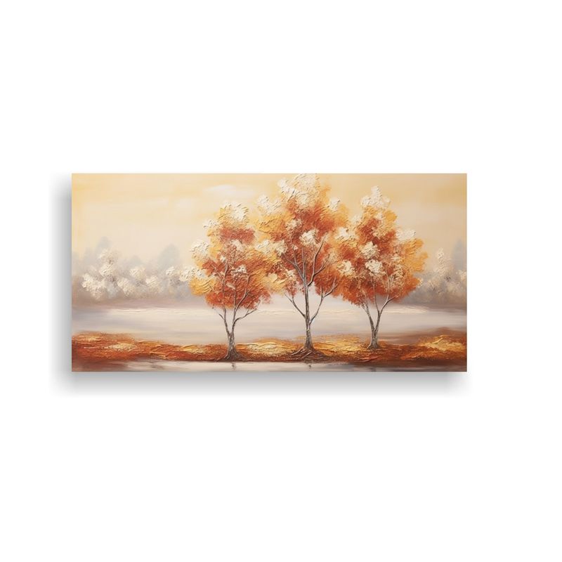 GENERICO - Pintura Decorativa Simétrica En Lienzo Con Materi 160x80cm