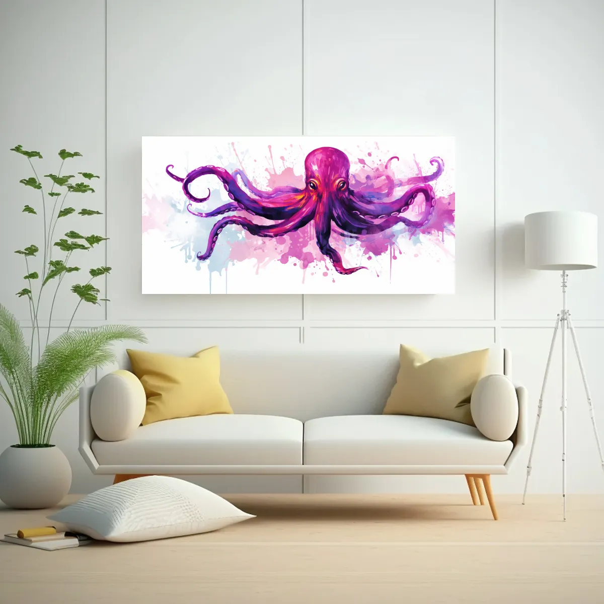 GENERICO - Cuadro Decorativo Moderno Con Textura De Calamar E 160x80cm