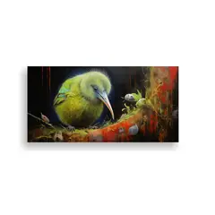 GENERICO - Pintura En Tela Estilo Acuarela De Kiwi Vibrante 160x80cm