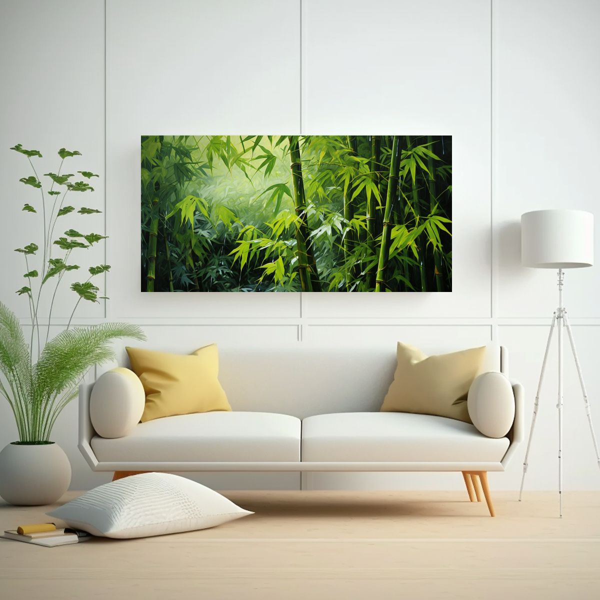 GENERICO - Pintura Abstracta De Bambú Sensibilidad Artísti 160x80cm
