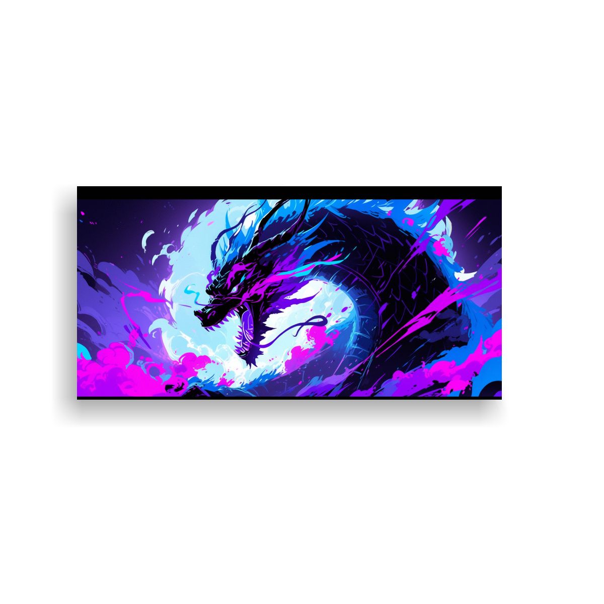 GENERICO - Pintura De Pared Fantasía Dragón En Morado Y Tu 160x80cm