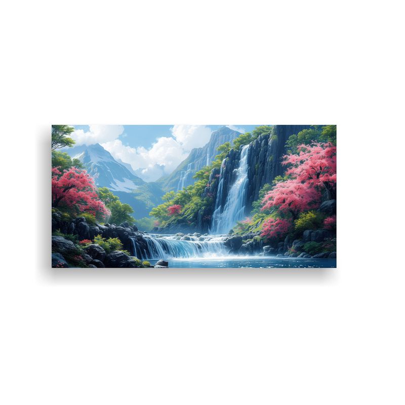 GENERICO - Pintura Lienzo Diseño Sencillo Arroyo Fluido Esti 160x80cm