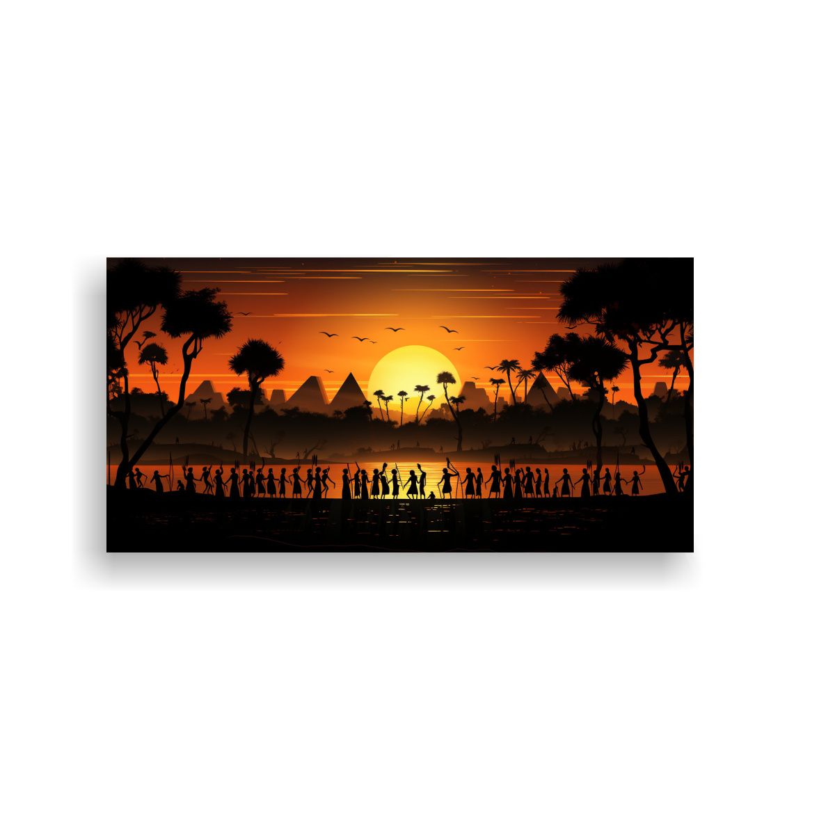 GENERICO - Pintura En Bastidor Inspirada En Estilo Decorativo 160x80cm