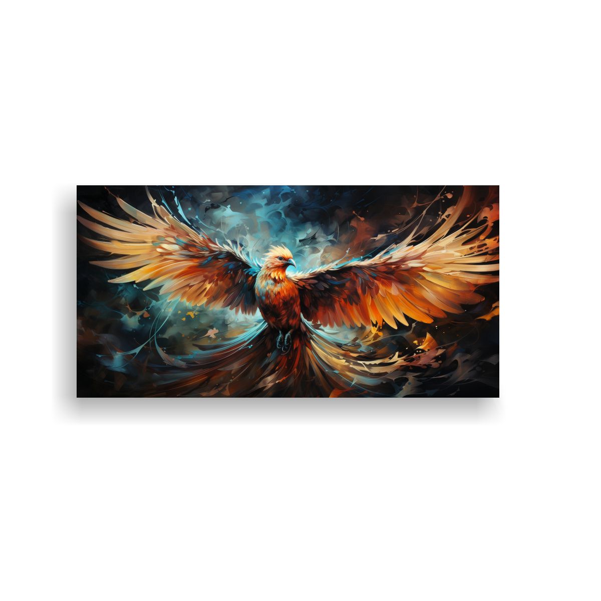 GENERICO - Pintura Acuarela Clásica De Phoenix En Bastidor 2 160x80cm