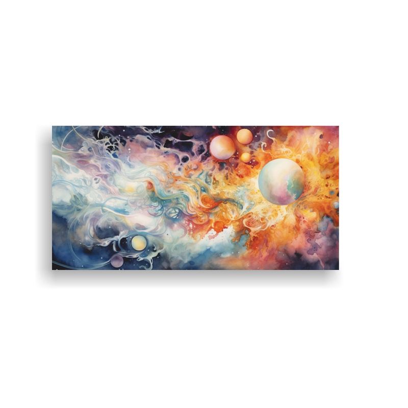 GENERICO - Cuadro Acuarela Dibujo Misterios Universo Zorro Re 160x80cm