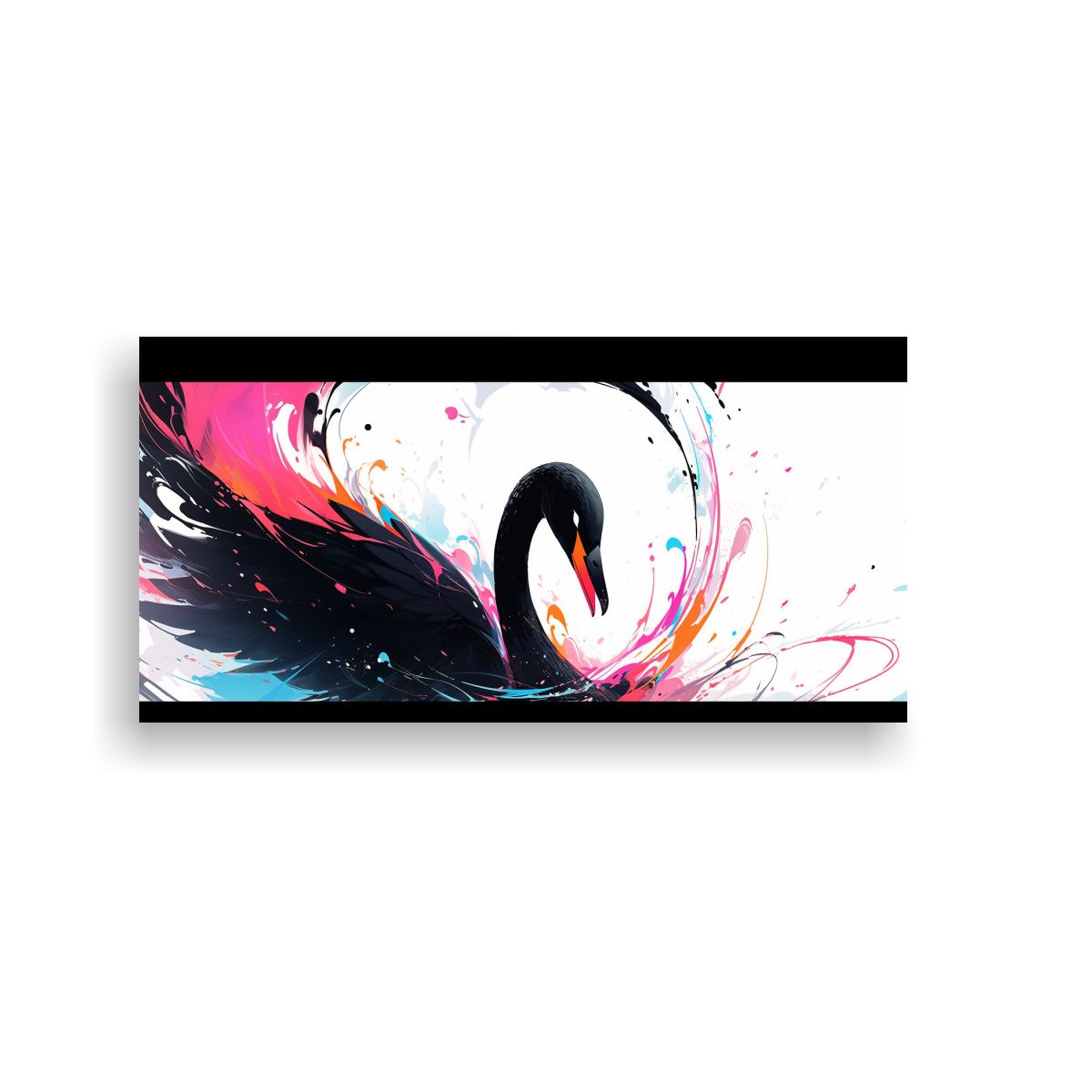 GENERICO - Pintura Decorativa Neo Pop Estilo Mediano Con Cisn 160x80cm