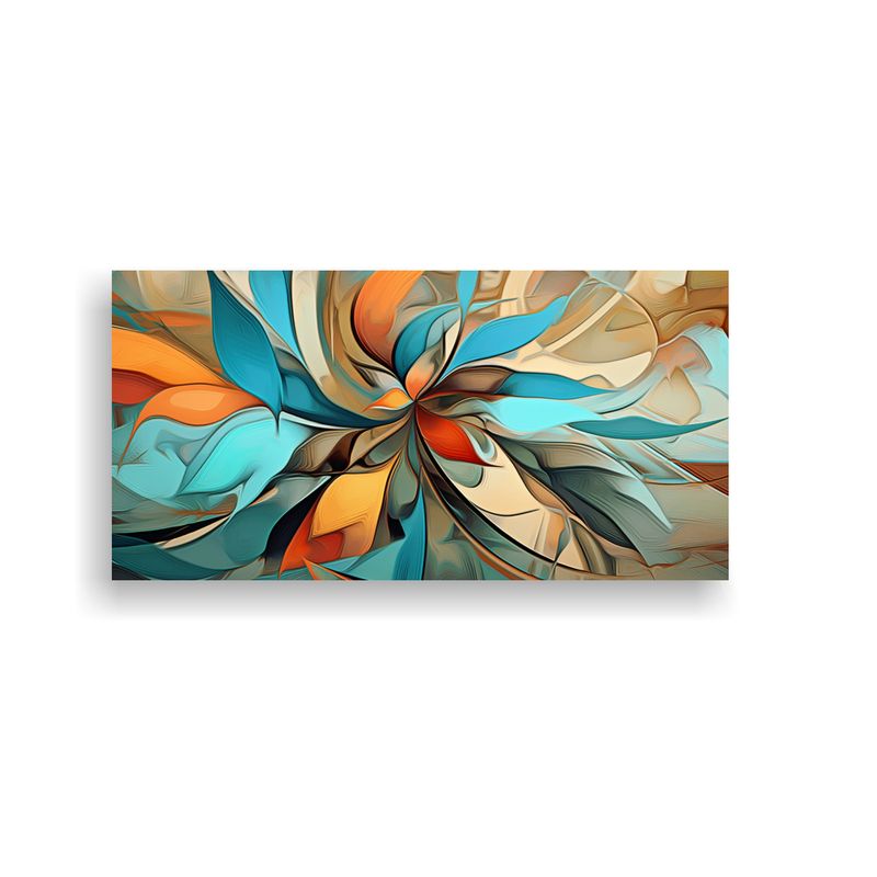 GENERICO - Cuadro Abstracto Impactante De Una Planta Colorida 160x80cm