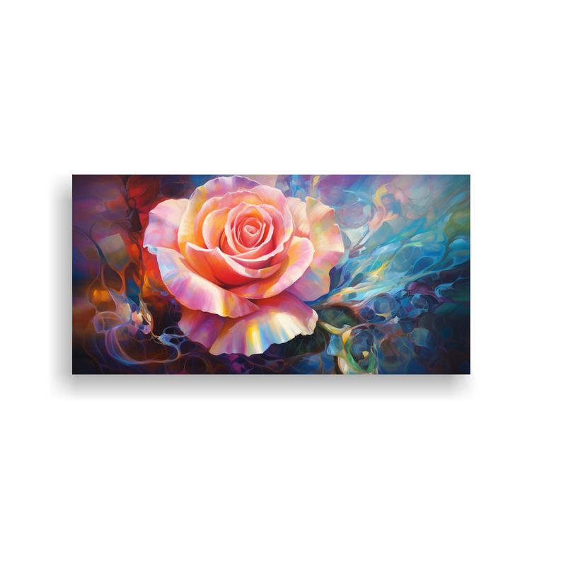 GENERICO - Pintura Abstracta De Rosas En Estilo Estilo óleo  160x80cm