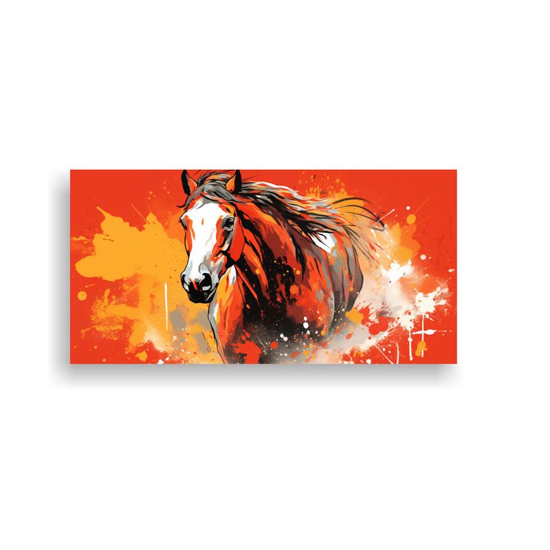 GENERICO - Cuadro Arte Cuadro Comedor Caballo Clydesdale En R 160x80cm