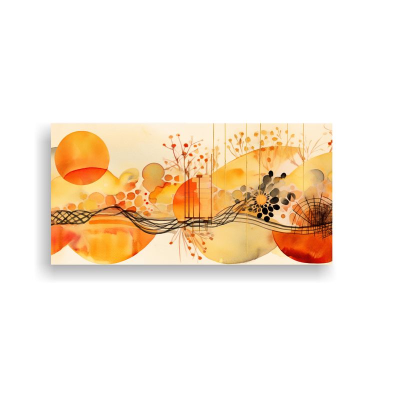 GENERICO - Banner De Lienzo Resistente Con Diseño En Acuarel 160x80cm