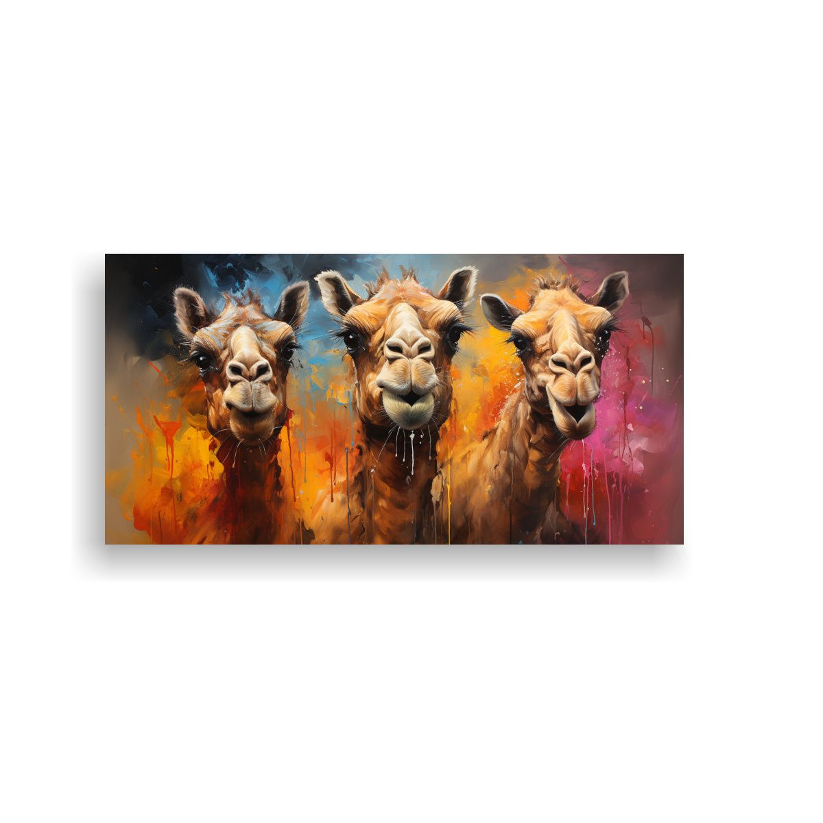 GENERICO - Pintura Al Estilo óleo Intensa De Camello Estilo  160x80cm