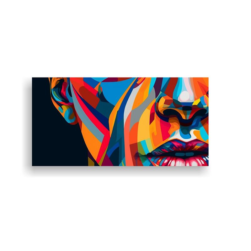 GENERICO - Cuadros Decorativos De Rostros En Línea Fina Y Pa 160x80cm