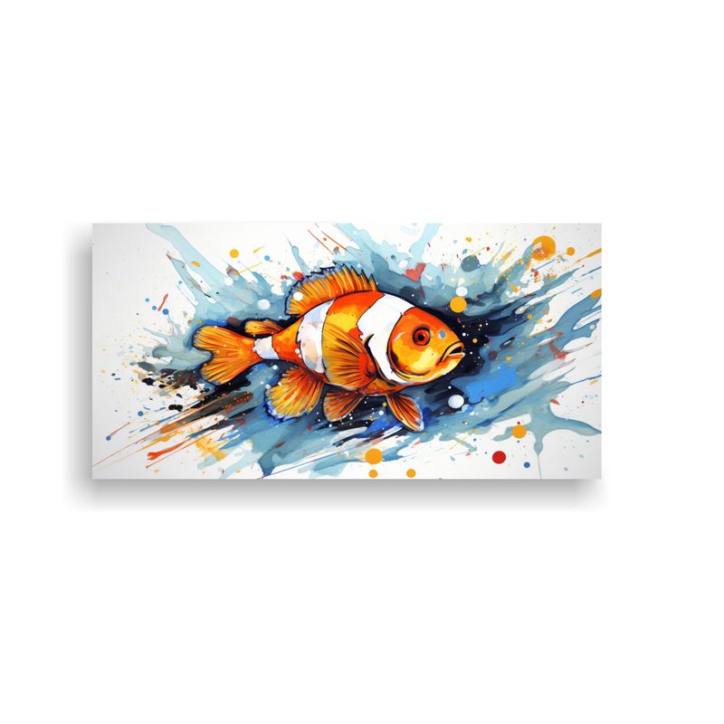 GENERICO - Cuadro De Tela Moderno Con Un Pez Payaso En Colore 160x80cm