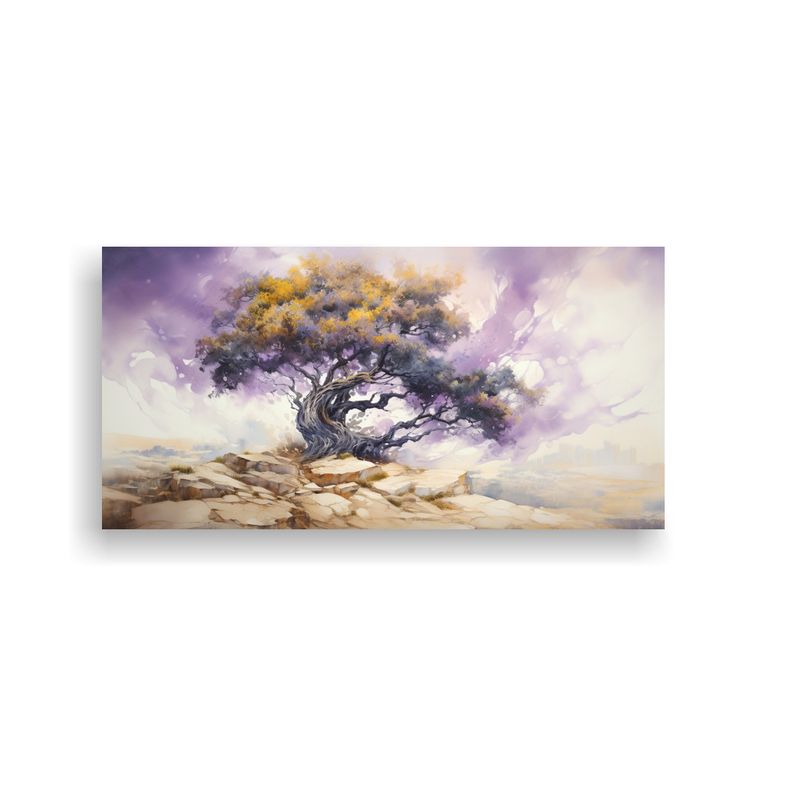 GENERICO - Pintura Abstracta En Bastidor De árbol De Enebro  160x80cm