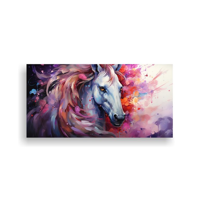GENERICO - Pintura Colorida Estilo Acuarela Unicornio Detalle 160x80cm